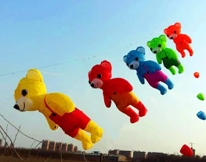 Ours géant cerf-volant gonflable cerf-volant jouets de plein air cerfs-volants à vent jouet sport enfants jeux de plein Air rebond animal cerf-volant surf amusant