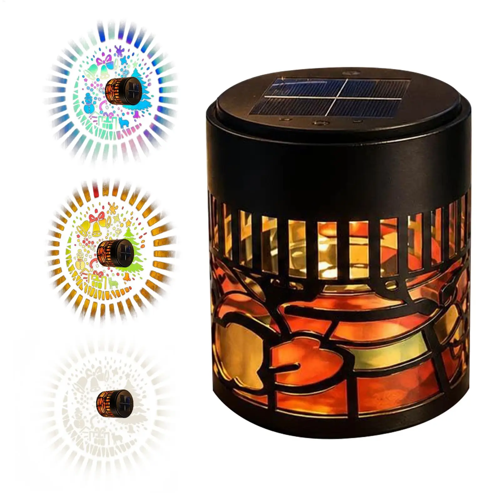 Solar Projection Wall Light Metal Waterproof Christmas Lamp Solar Powered Christmas Projection Lights for Home Garden Yard Lawn