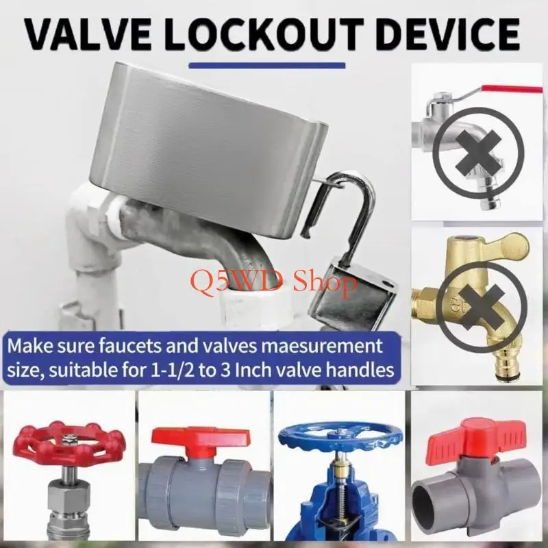 Q5WD Outdoor Water Spigot Lock Cover Rental Lock Not Theft Outdoor Water Tap Cover Easy Installation for Year Round Use