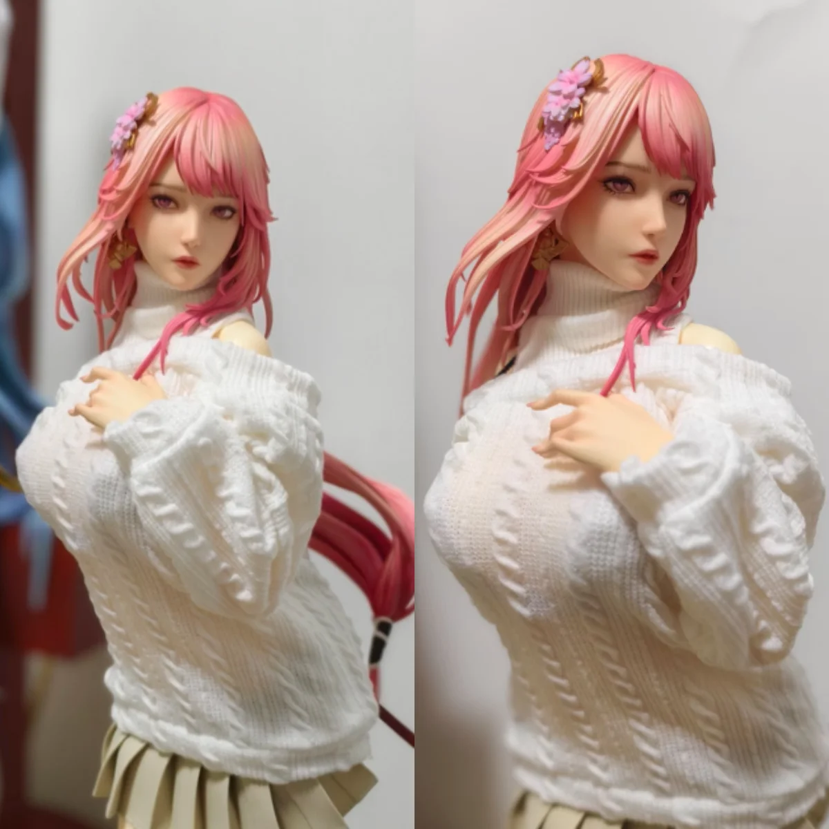 Handmade 1/3 1/4 1/6 Scale Female Pretty Girl Cute Beauty Sexy Turtleneck Sweater Fit Action Figure Body Dolls DIY