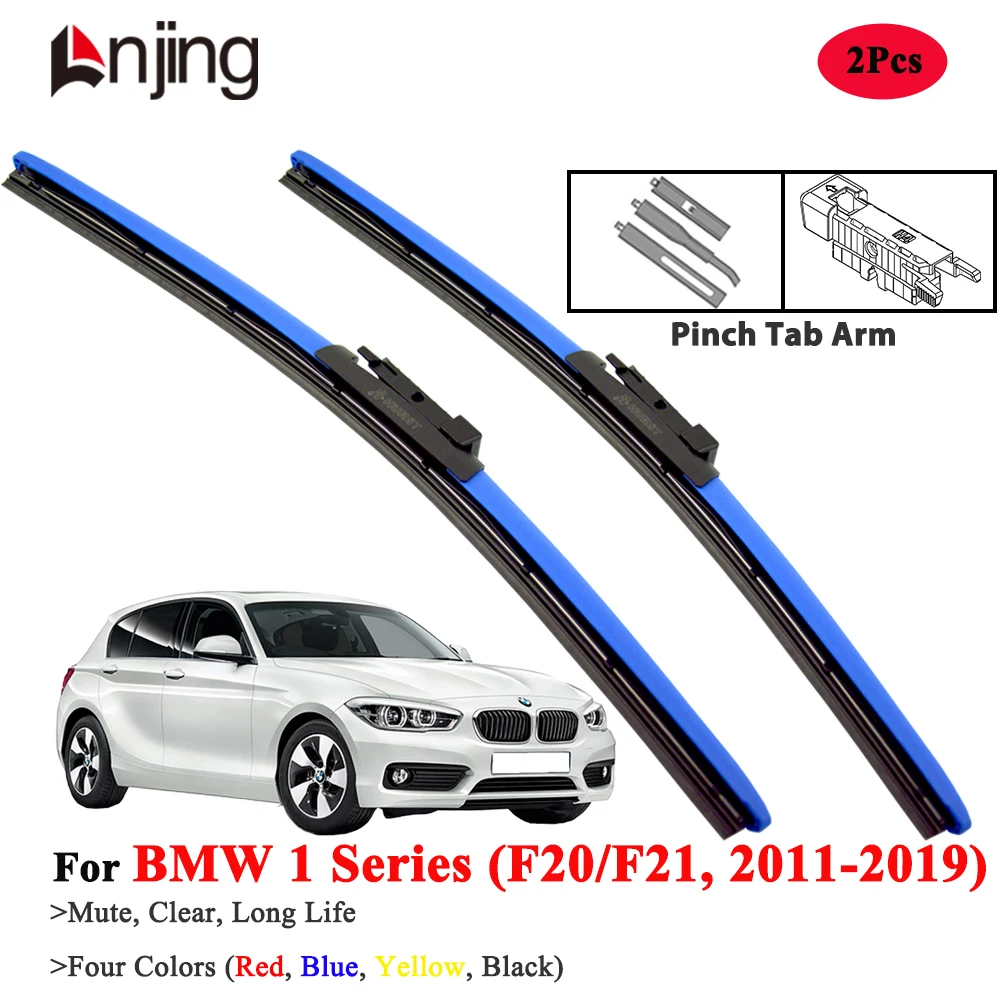 

LNJING Colorful Wiper Blades For BMW 1 Series F20 F21 M135i M140i 114d 116d 118d 120d 120i 125i 2011-2019