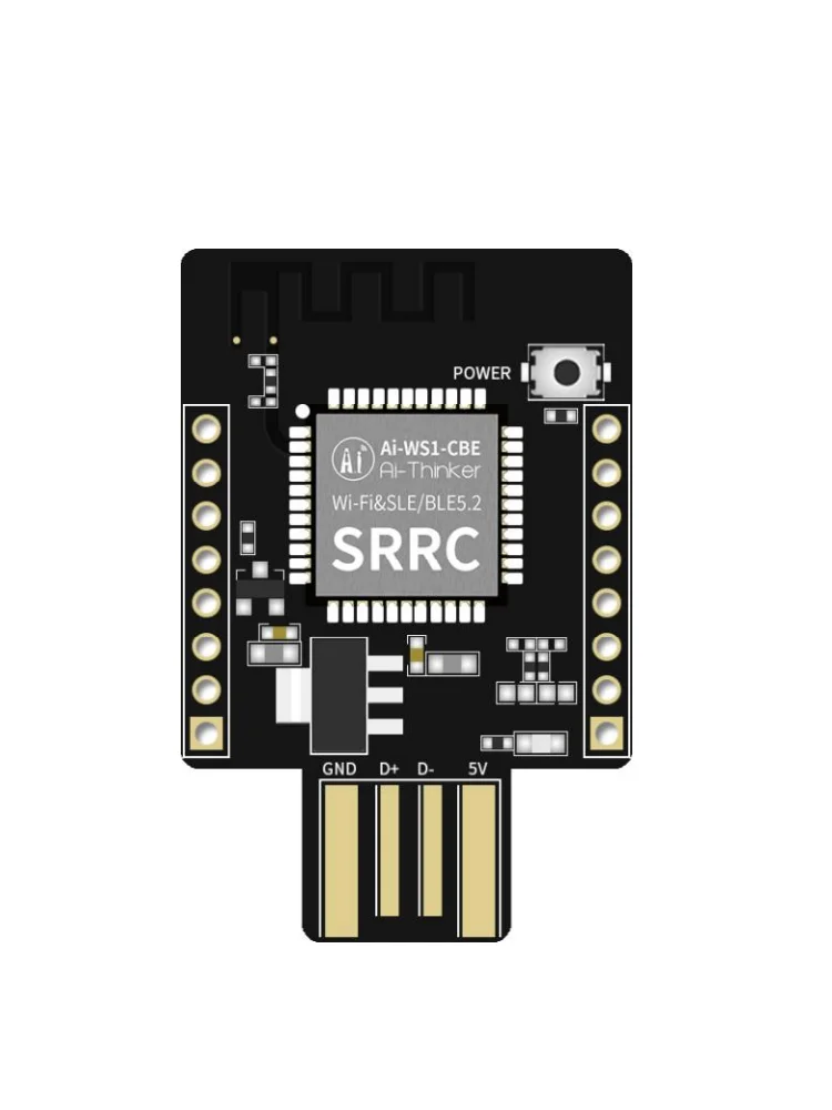 Ai-WS1-CBE-Kit Development Board with Integrated WiFi6 + BLE 5.2 + SLE 1.0 High-Performance Combo Module