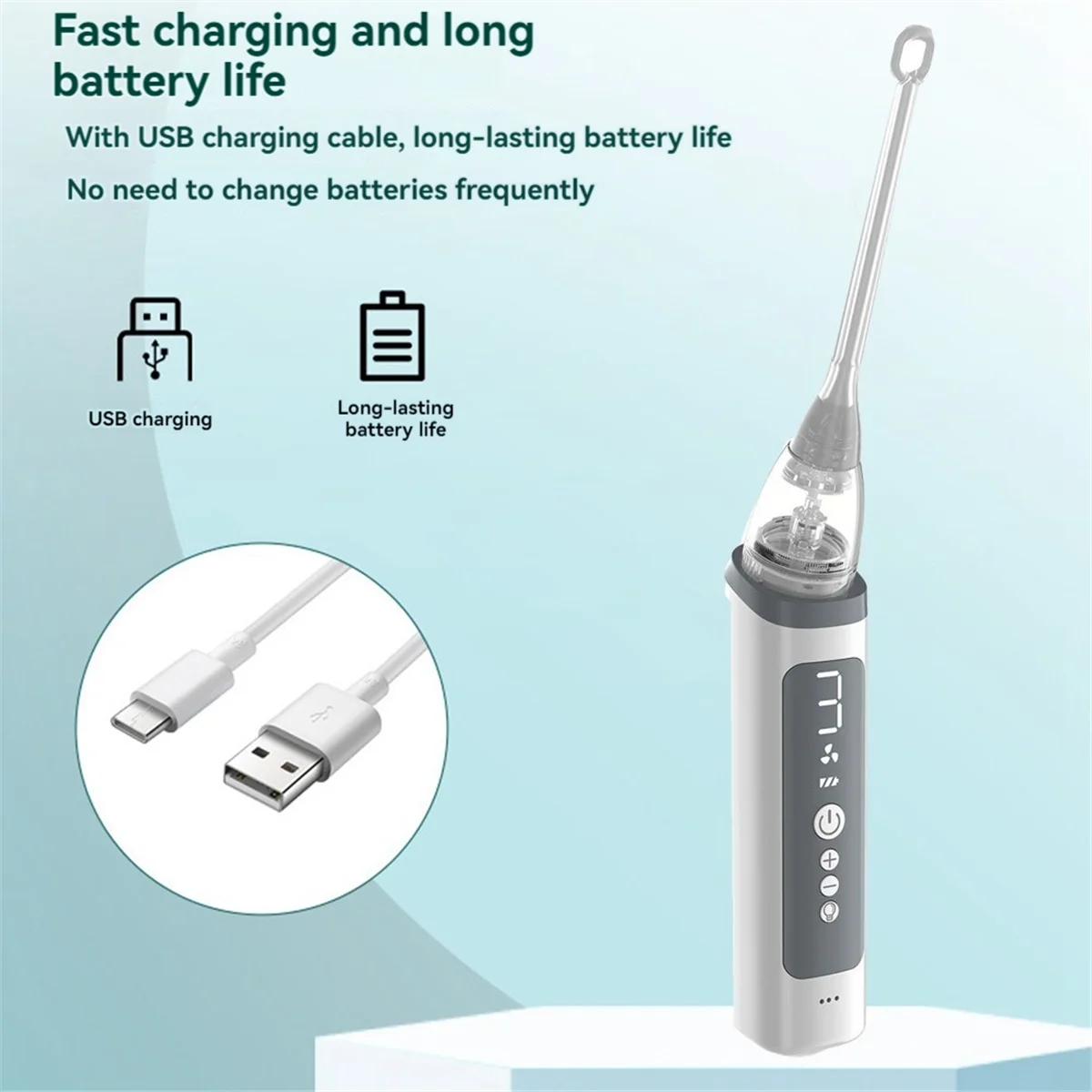 Kit eletrônico de remoção de pedra de amígdala, aspirador removedor de pedra de amígdala, limpador automático de boca de cuidados bucais, limpador de amígdala