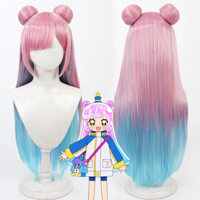 

Парик для косплея Puniru, аниме Puniru — Kawaii Slime, розовые и синие волосы, высокотемпературные проволочные волосы для женщин