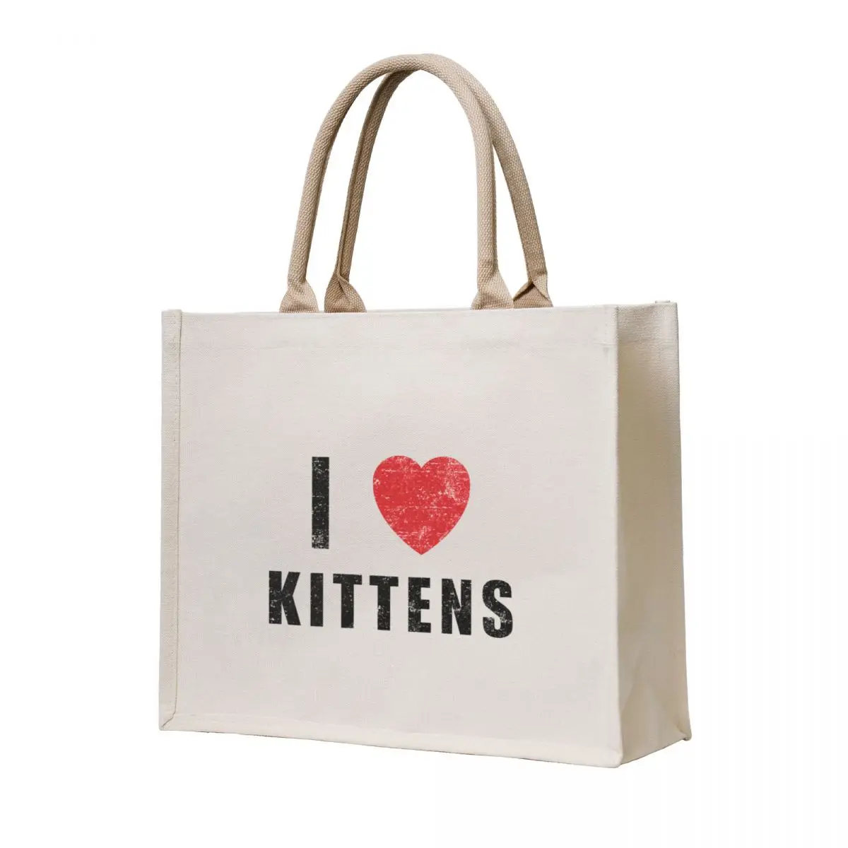 

I HEART KITTENS (worn) [Roufxis-Rb] Tote Bag tote bag tote bags aesthetic Canvas bag for women