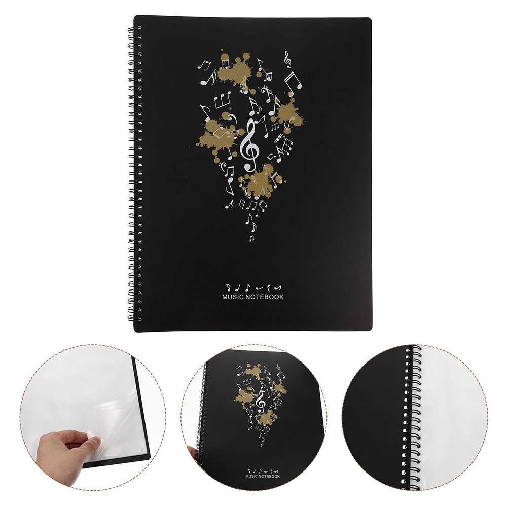 

A4 Folder Pages Document Organizer Desktop File Piano Music Binder with Plastic Sleeves Protector Storage Bag Important Paper