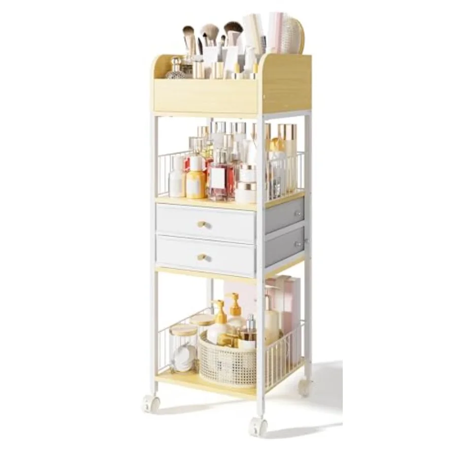 Maquillaje Orgazer Stora Rolling Cart piso atroom Orgazers con Ders Weels azulejo Cuidado de la piel Perfume aire Accesorios para uñas Vaty Craft Orgaz