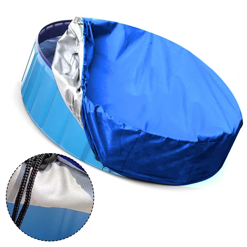 Round Courtyard Pool Cover Made Of Oxford Cloth Material Provides Consistent Coverage For Pools Sized 82x30cm 122x30cm 160x30cm