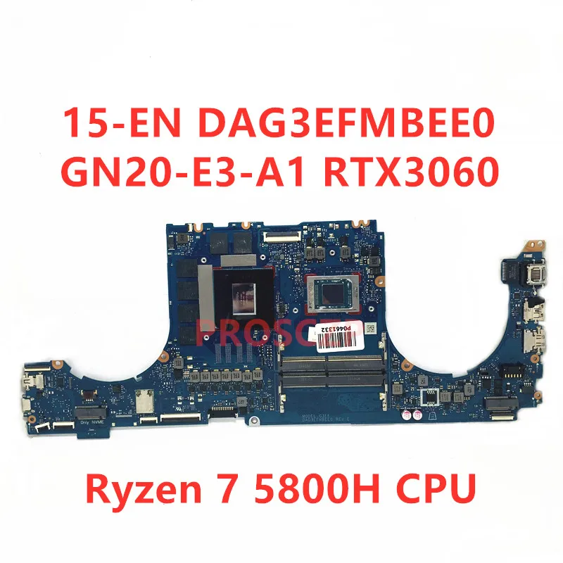 HP 15-EN 노트북 마더보드용 M39503-601 M96319-601, DAG3EFMBEE0 R5 5600H R7 5800H CPU GN20-E3-A1 RTX3060 100% 테스트 완료