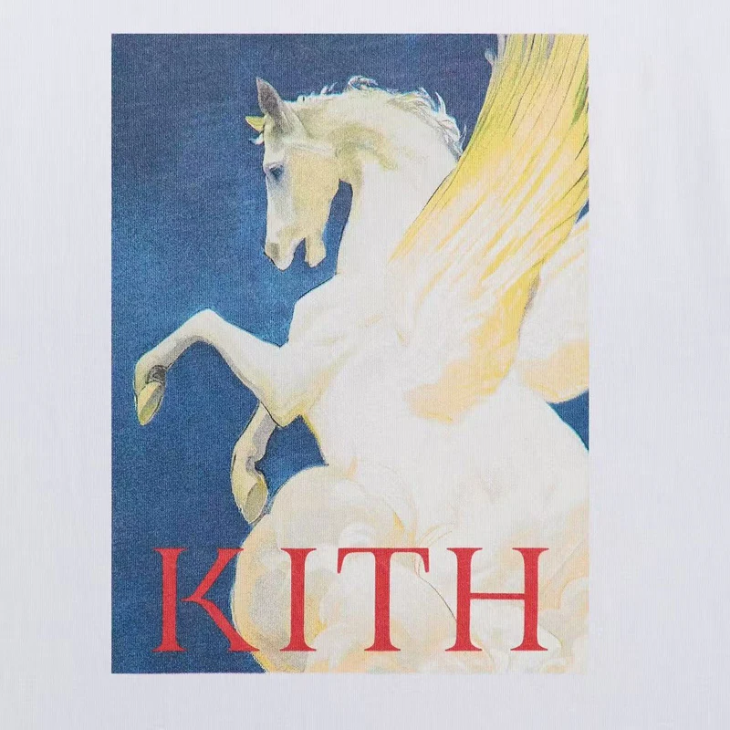 New High Quality KITH T-Shirt Men Casual Short Sleeve Tee KITH Letter Print Streetwear Tops Summer Men Clothing