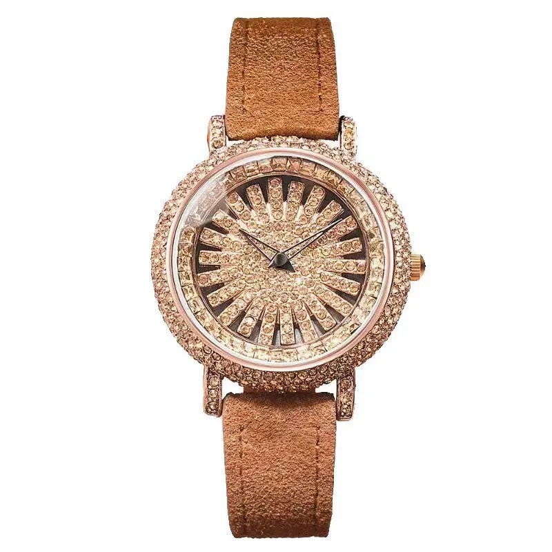 new full diamond time comes and goes women's watch retro fashion student classic simple waterproof watch women's birthday gift