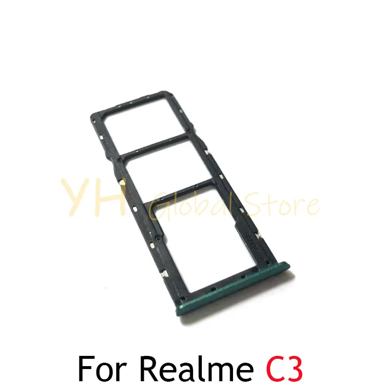 Pièces de réparation de carte SIM pour OPPO Realme, fente pour carte SIM, support d'escalier, C3, C12, C15, C17