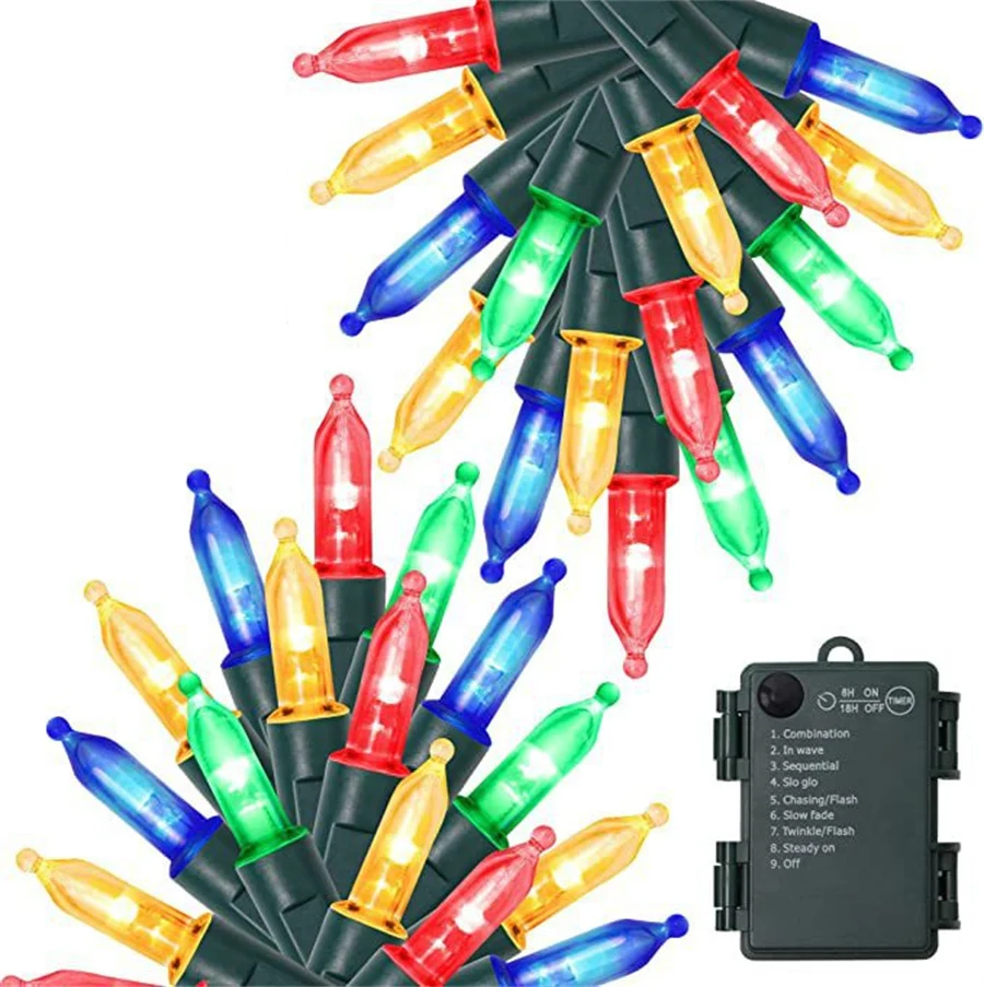 5/10M Battery Powered Christmas Tree Fairy Light Mini Bulb String Light Outdoor Wedding Party Holiday Lighting