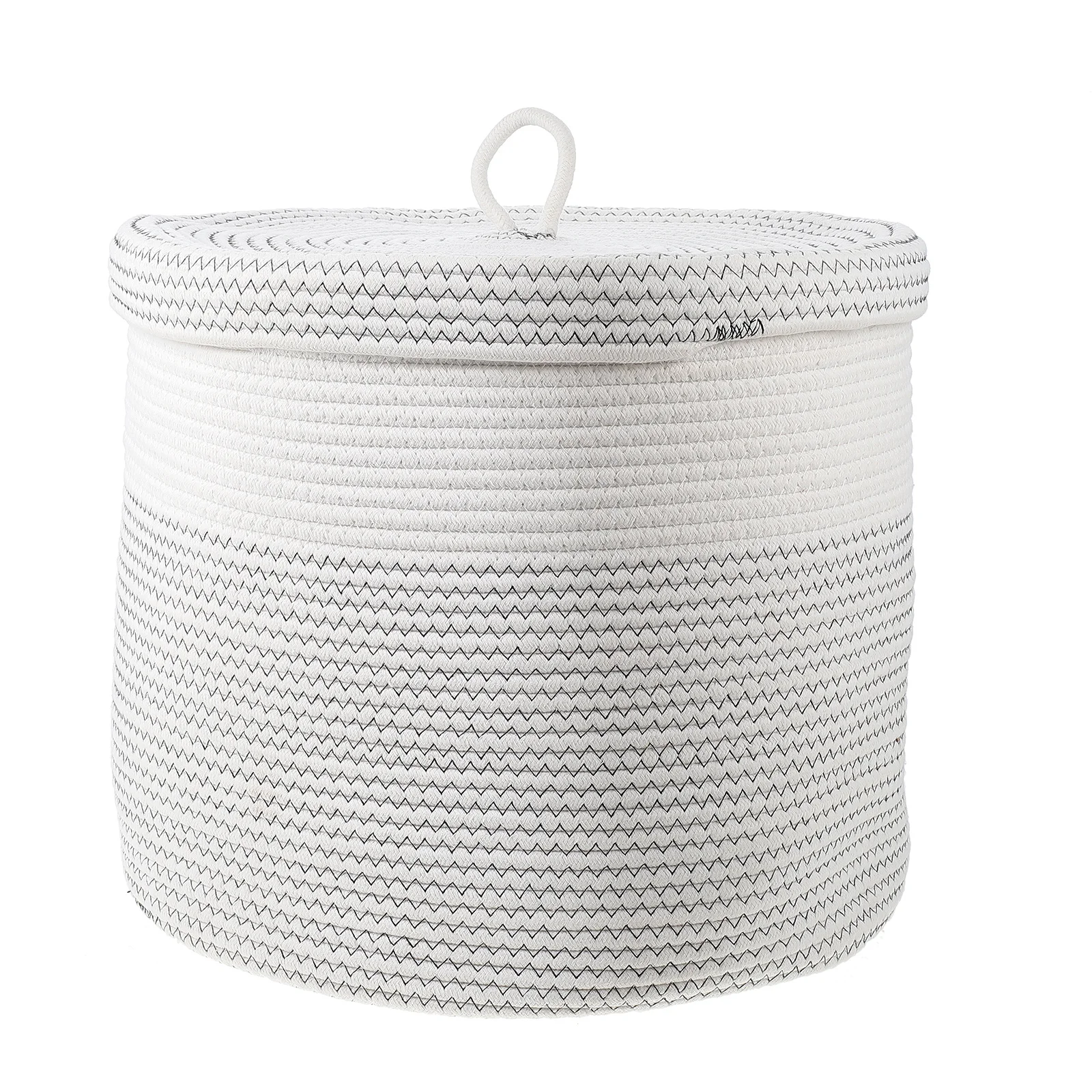 

Large Capacity Storage Basket Cotton Rope Material Organizer For Books Clothes Household Sundries Woven Container