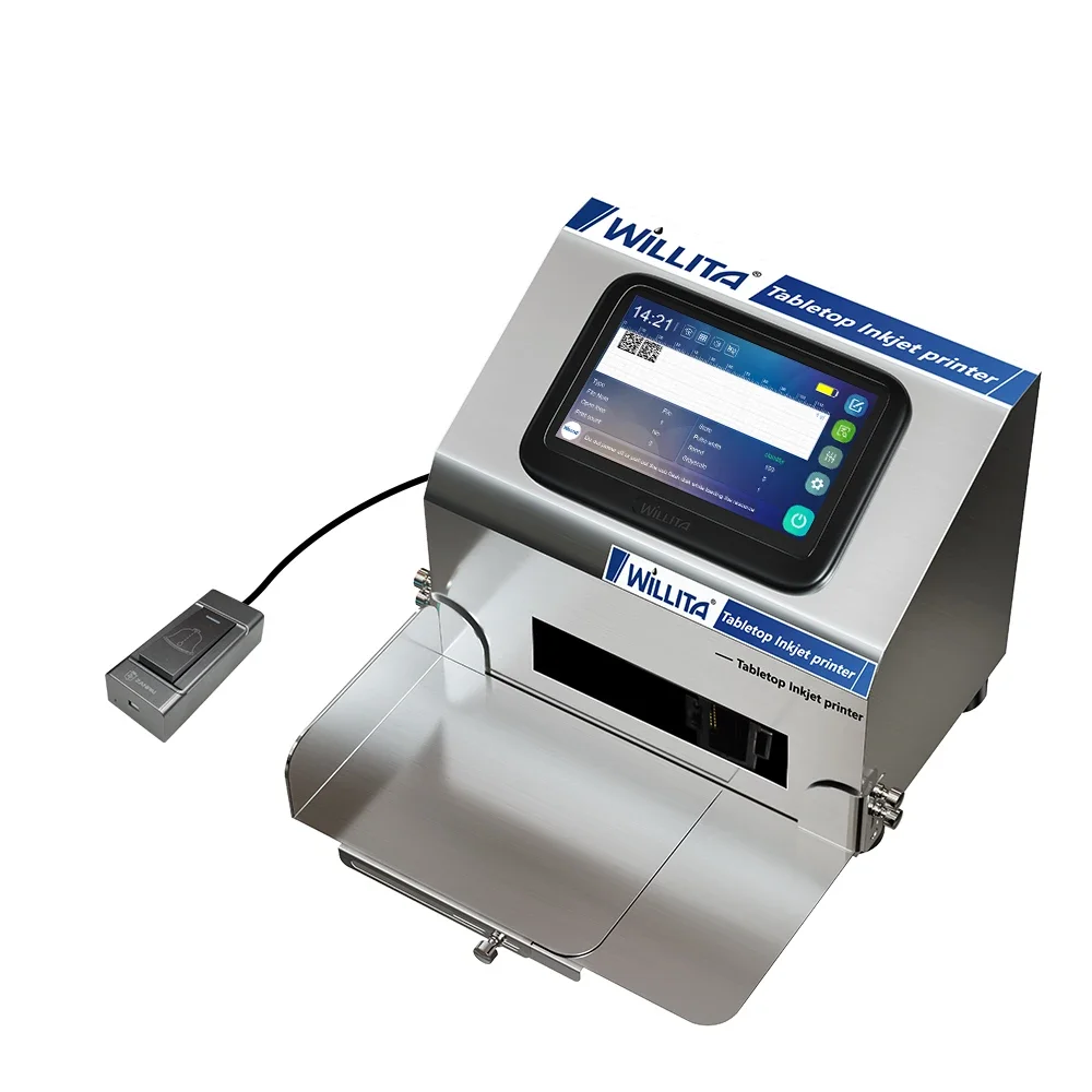Smart Static Desktop Touch Screen Inkjet Printer for Stamping Expiry Date Batch QR/Bar Code Logo Coding Machine for bottle