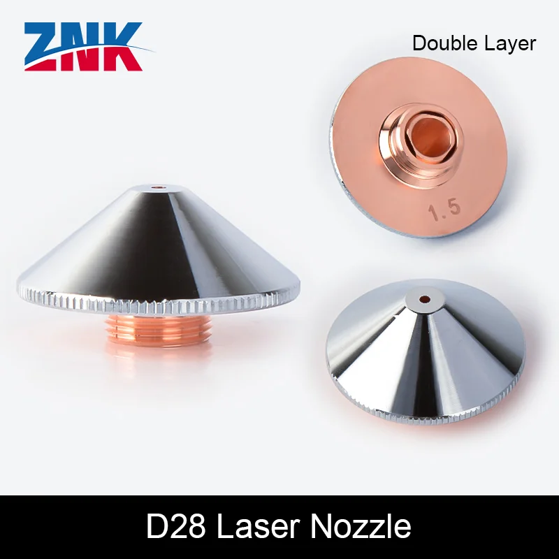 Znk 10 peças bico de corte a laser única camada dupla para precitec wsx raytools cnc fibra laser cabeça bico máquina de solda de corte