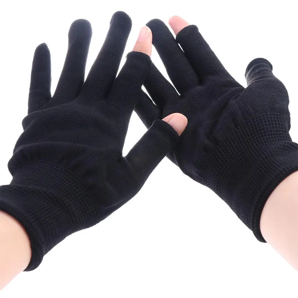 Summer Ultra-Thin Gloves Show Two or Three Fingers Tea Picking Gloves Nylon Sport Fishing Gloves Working Fingerless Gloves