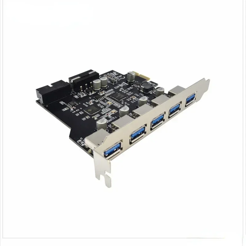 USB 3.0 5-портовый адаптер-концентратор для настольного ПК PCI Express, плата модуля расширения с основным чипом управления, карта расширения PCI-E