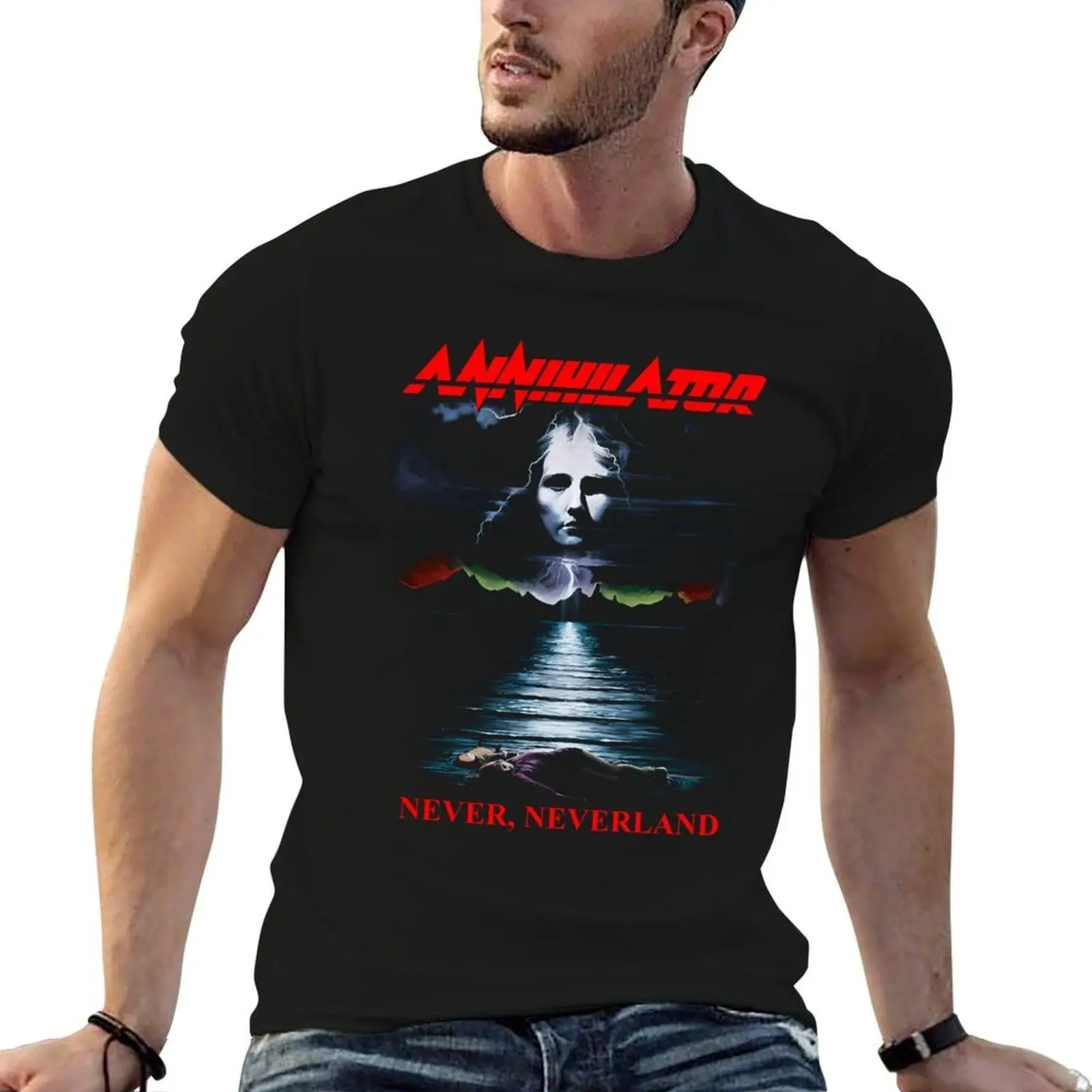 

man man for t graphic men T-Shirt Never, Annihilator mens shirts t t cotton shirts shirts Neverland