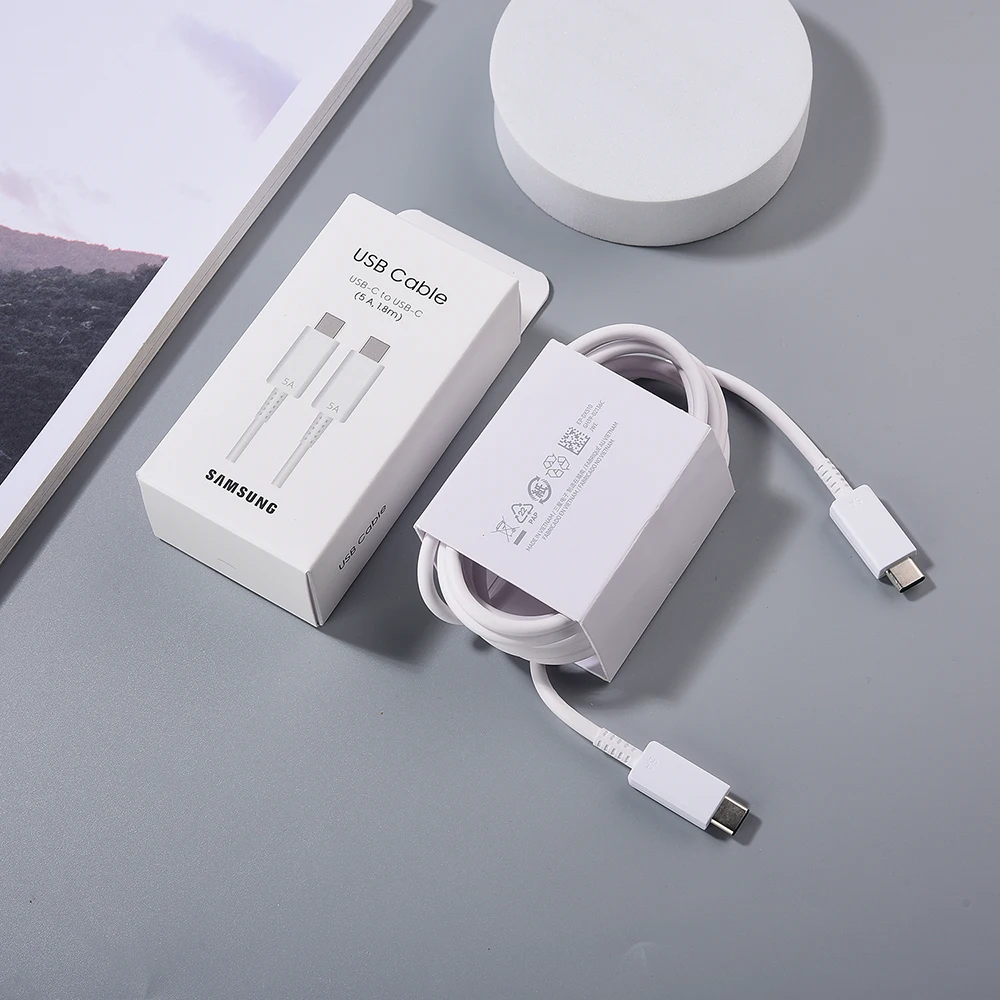 Samsung 45W PD Cable For Samsung S22 S21 S20 FE S23 S24 Ultra Z Flip Fold 6 5 4 Super Fast Charging  100/180CM USB Type C Cable