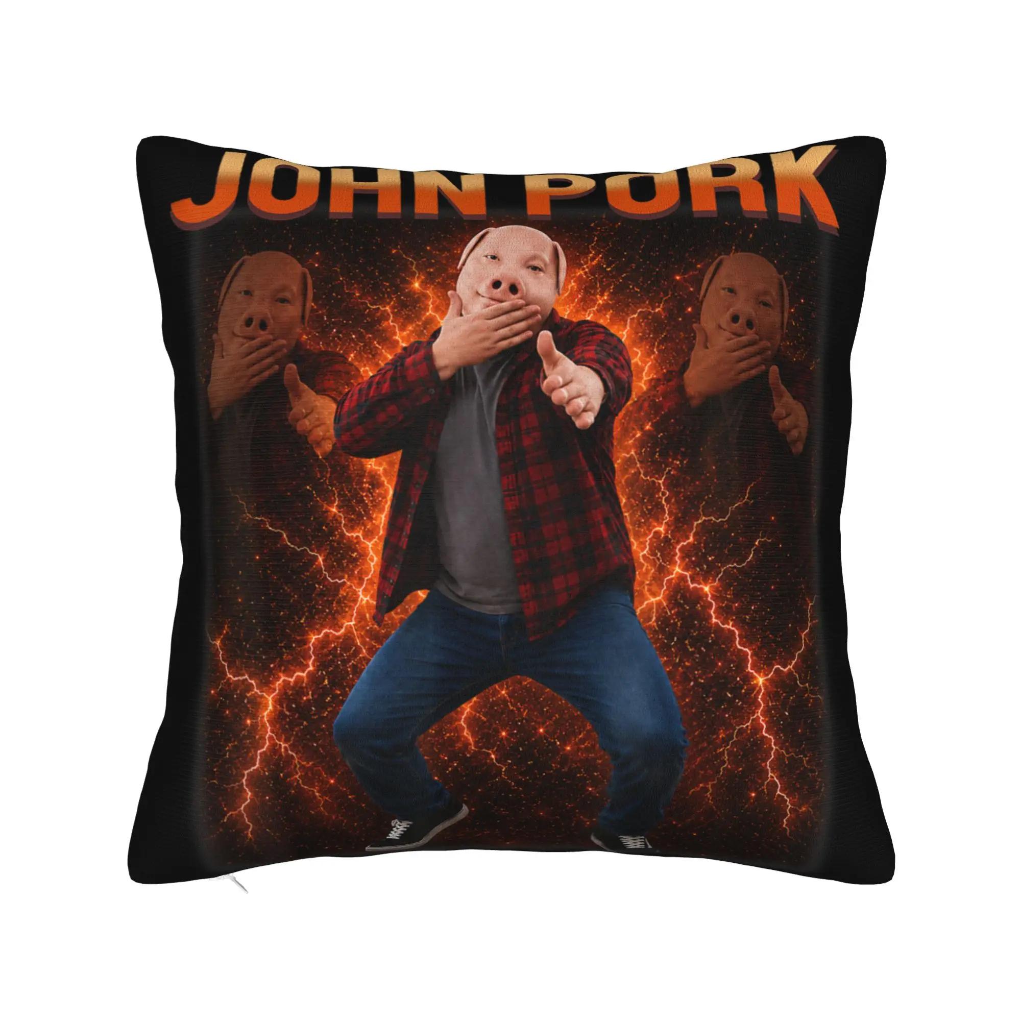 Pillow Case John Pork Calling Decline Accept Incoming Call Scuba Soft  Pillow Cover For Living Room Chair Cute Funny Pillowcases