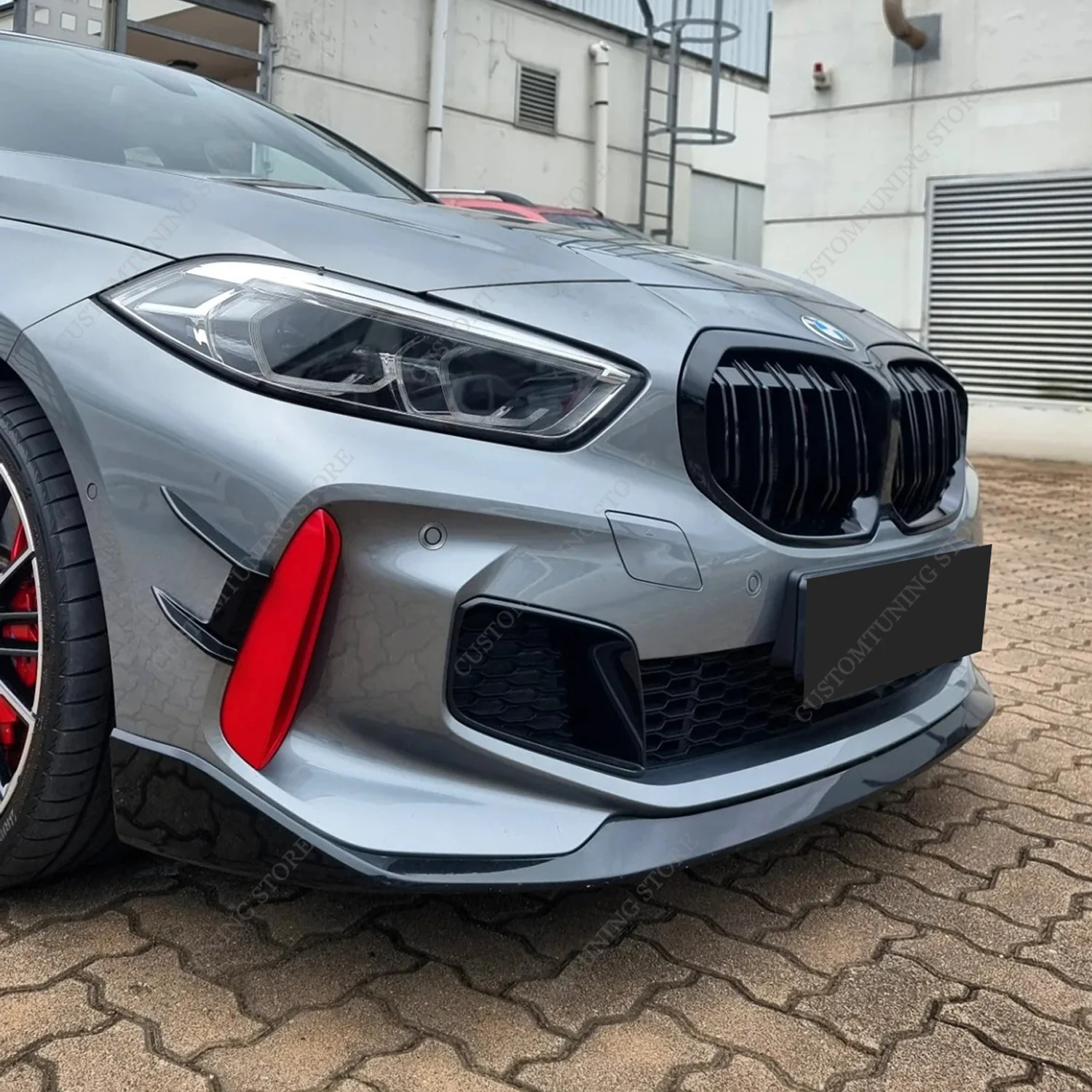 

For Bmw F40 MP OEM Style Front Bumper Lip Spoiler Splitter Diffuser Cover Guard 128ti M135i M Sport 2019-2024 Tuning