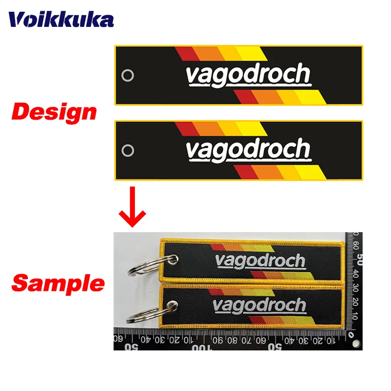10個30個50個100個200個300個500個セット販売カスタム両側刺繍キーホルダーオートバイキータグ卸売