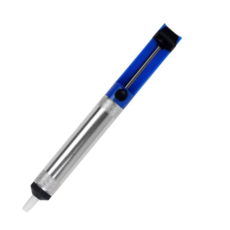 Aluminiowa pompa rozlutownicza, przyrząd do usuwania cyny, odsysacz cyny, długopis do usuwania cyny, niebieska próżniowa lutownica rozlutownicza