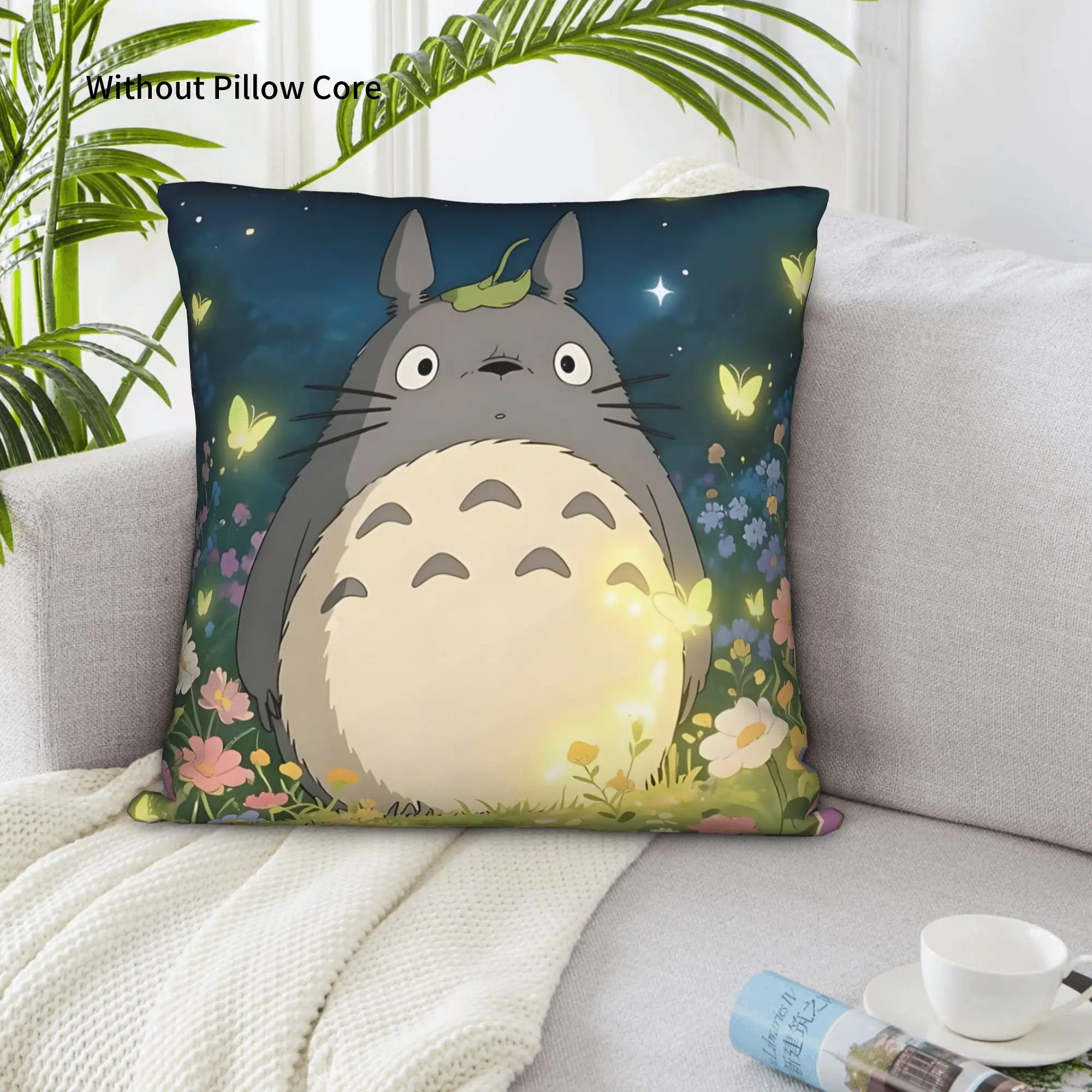 1PC My Neighbor Totoros Pillow Case Double-Sided Printing  Sofa Cushion Bedroom Bedside Pillow