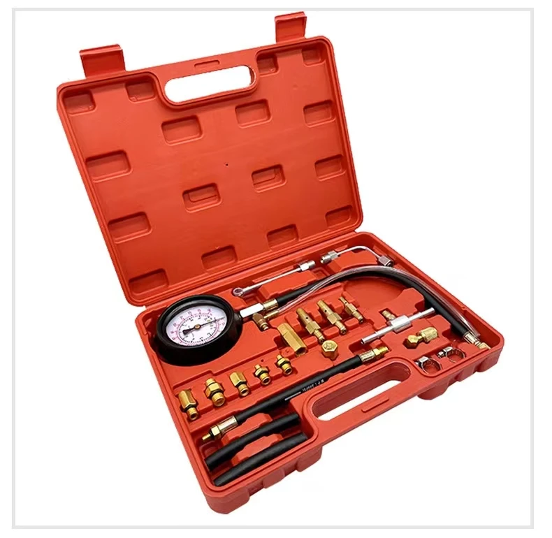 Kit de jauge de testeur de pression de carburant, agglomPSI, injecteur de moteur automobile, test de pompe, moto Jane, injection de gaz, ensemble d'outils de manomètre