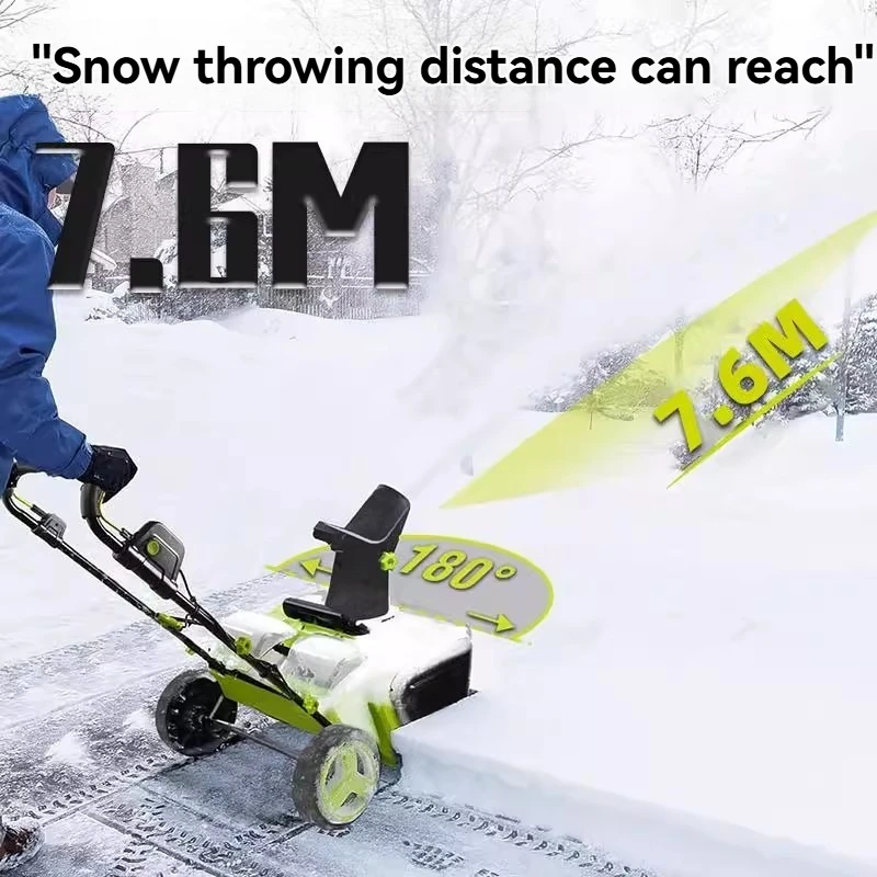 Rechargeable Electric Snow Sweeper Hand-pushed Snow Blower Snow Removal Artifact Small Snow Clearing Equipment For Road