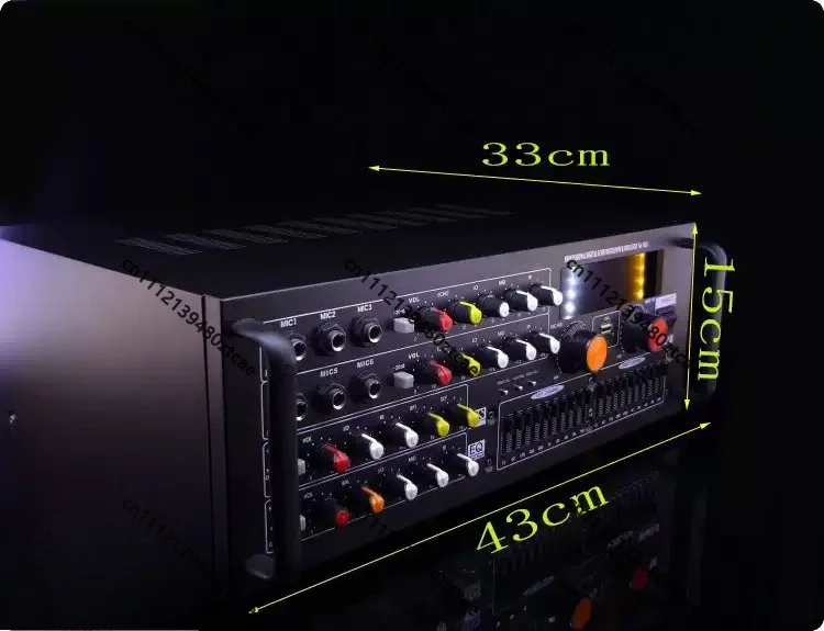 20 Band Mixer Integrated Karaoke Amplifier 800W High Power Audio Amp For Home KTV Card Speaker Floor Standing Audio System