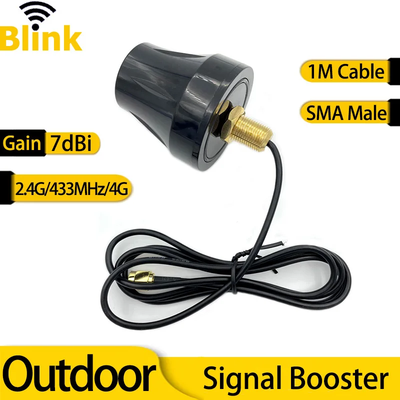 2.4G/433M/4G/GSM Cabinet Antenna 7dBi Network Amplifier Outdoor Waterproof Omni Signal Booster for Base Station DTU NB-IOT Modul