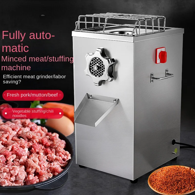 Electric Meat Grinder Commercial Stainless Steel Vertical Meat Slicing Meat Chopper Multi-Functional Kitchen