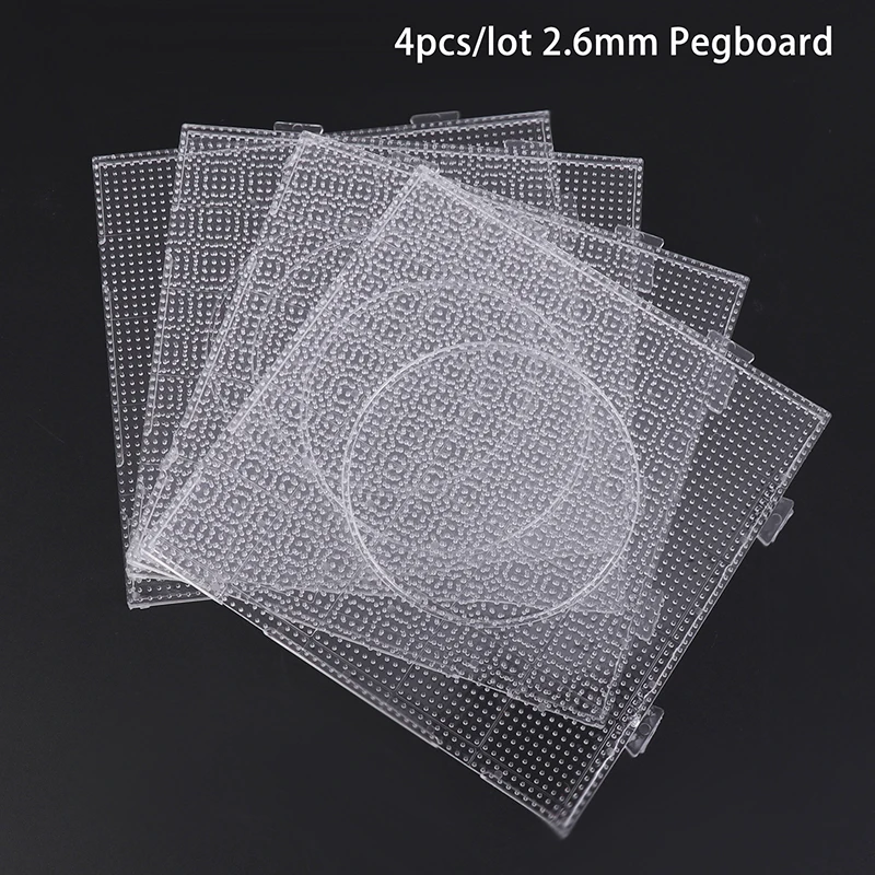 

Набор из 4 досок для бисероплетения 2,6 мм, квадратные, для бусин Perler, шаблоны-пазлы, развивающие игрушки для детей, DIY