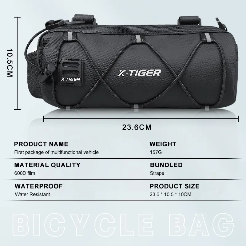 X-TIGER Bike Bag Portable Handlebar Multi-purpose Large Capacity Backpack MTB Road Cycling Frame Tube Bag Shoulder Bags