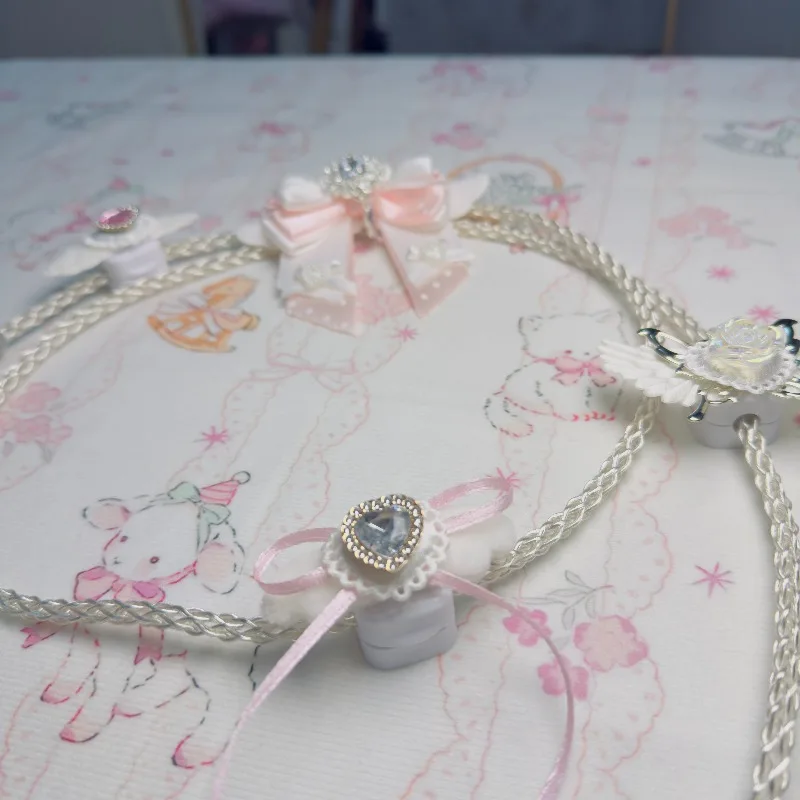 Pink Luminous Hollow Type-C Single Crystal Copper Aviation Plug Cable Cute 8K Magnetic Axis Keyboard Data Cable Charging Cable