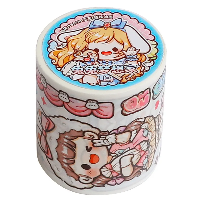 1pcs/1lot Decorative Adhesive Tapes Cartoon cute girl heart Decorative Scrapbooking DIY Paper Japanese Stickers