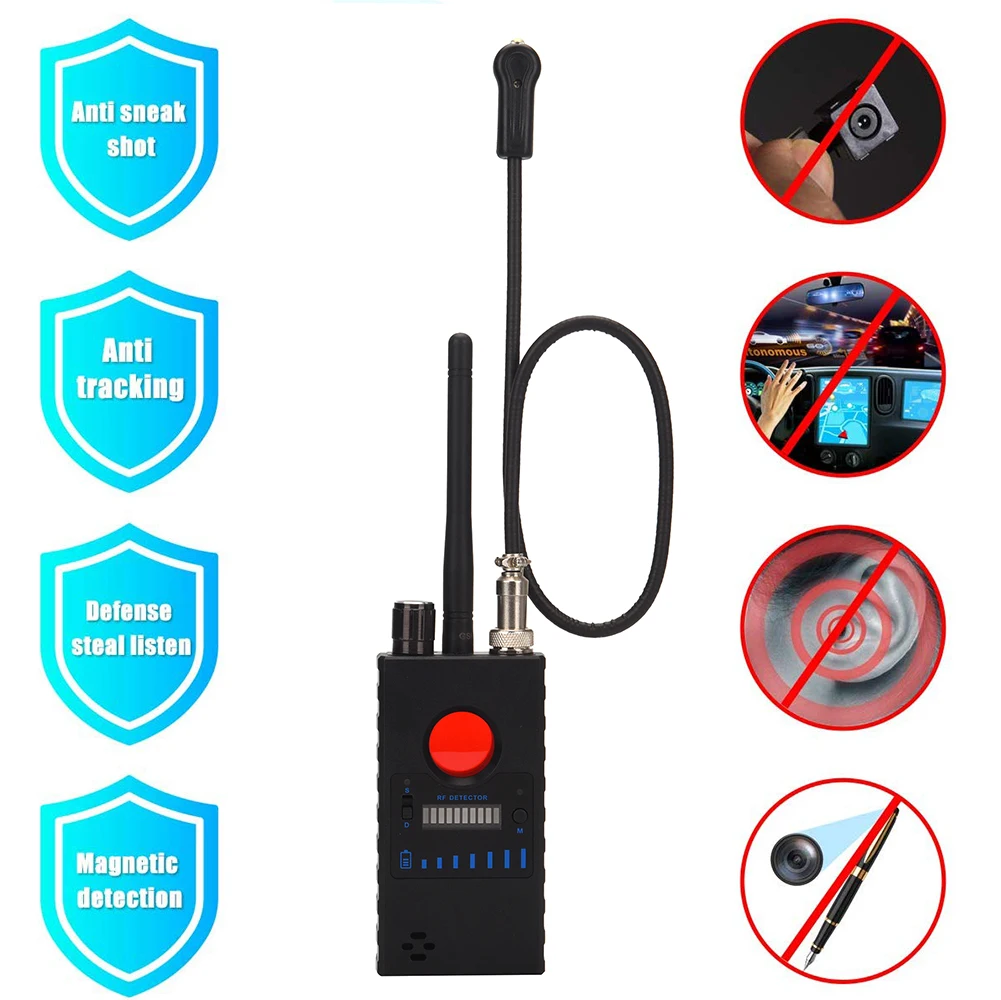 Radio Anti-Spy RF Signal Detection Mini Camera GSM Audio Bug Finder & GPS Signal Lens Tracker, Anti-Candid IR Camera Detector