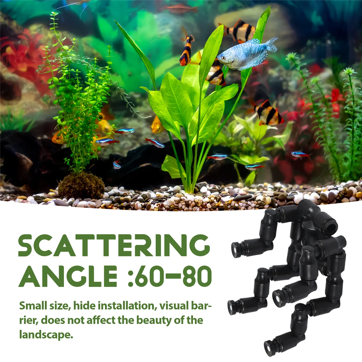 الزواحف مبيد ضباب الرش خزان الغابات المطيرة 360 قابل للتعديل حوض السمك المائية نظام تبريد الحيوانات الأليفة ، B #6