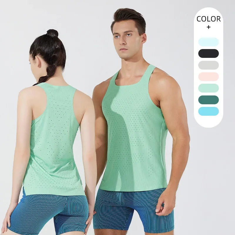 Man Singlet Fitness Top Men's Tank Top Gym Wear Racing Light and Thin Marathon Singlet Sporty Woman Training Top Workout Shirt