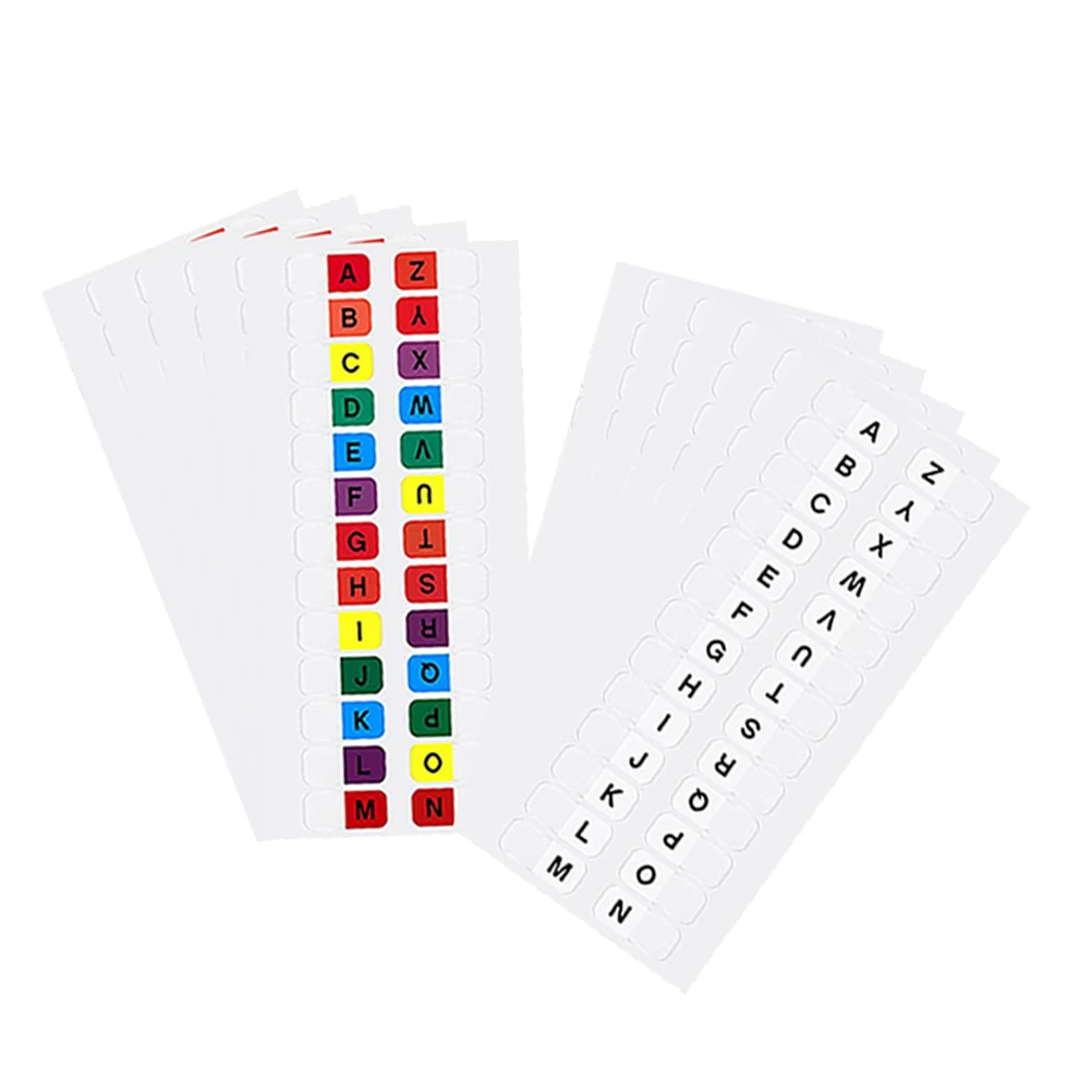 

10 Sheets Index Tabs Stickers 5 Colored 5 White Pages Small Size Bookmark Reading Notebook Classification Waterproof