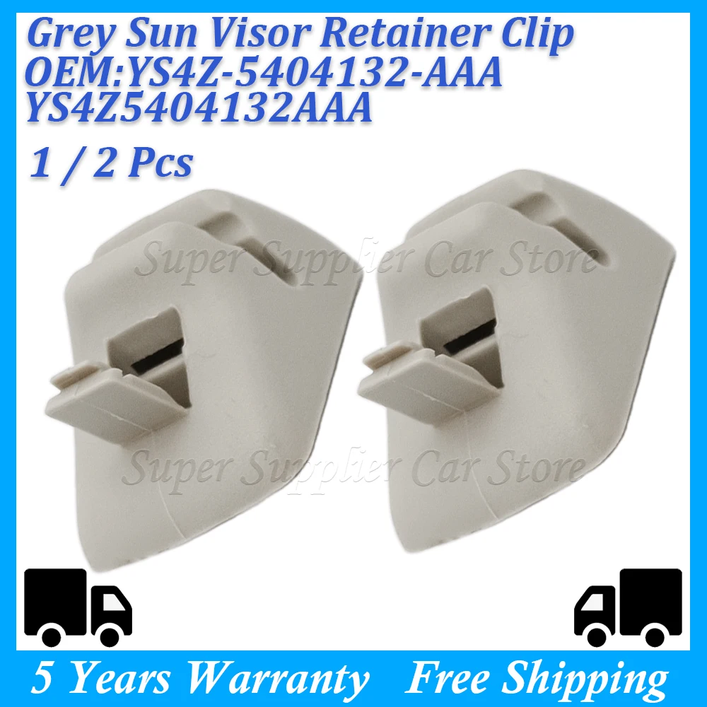 Durable Grey Sun Visor Retainer Clip For Ford Focus 2000 2001 2002 2003 2004 YS4Z-5404132-AAA YS4Z5404132AAA 1Pc/2Pcs