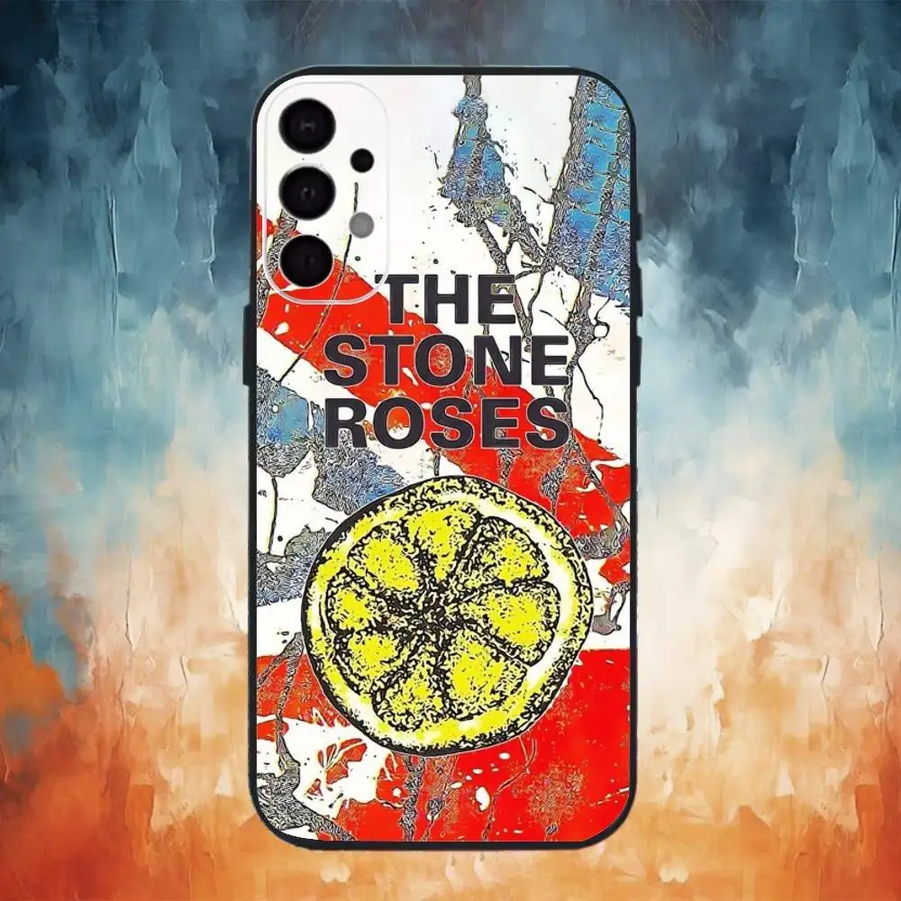 Band The S-Stone R-Roses Phone Case For Samsung S25,S24,S21,S22,S23,S30,Ultra,S20,Plus,Fe,Note,10,9,5G Black Cover