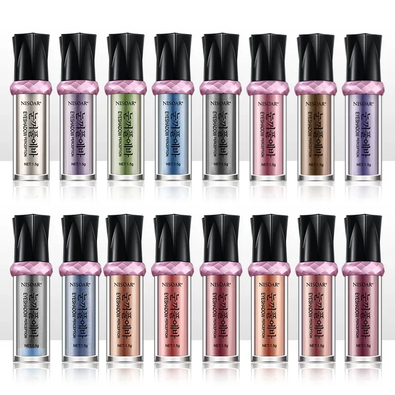 16 Colors Eyeshadow Powder Monochrome Pearl Ball Eyeshadow High Glitter Powder Stage Make-Up Fine Silky Gloss Magnetic Palette