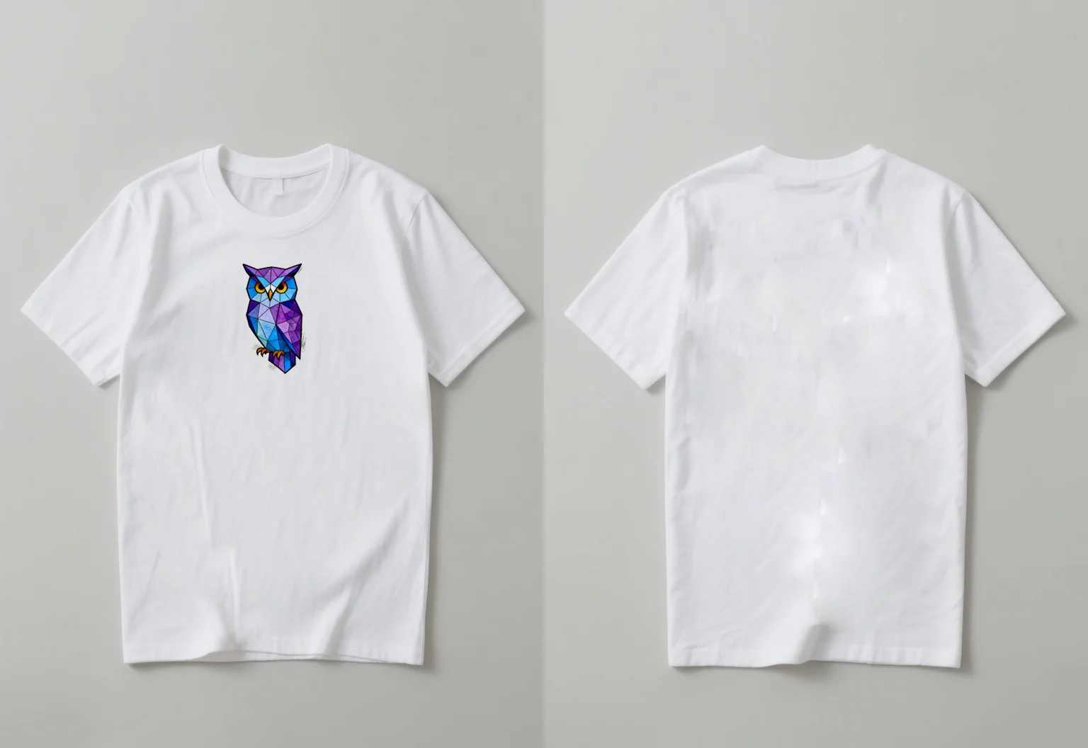 

2025 Casual and fashionable short-sleeved belt with colorful owl prints suitable for both men and women