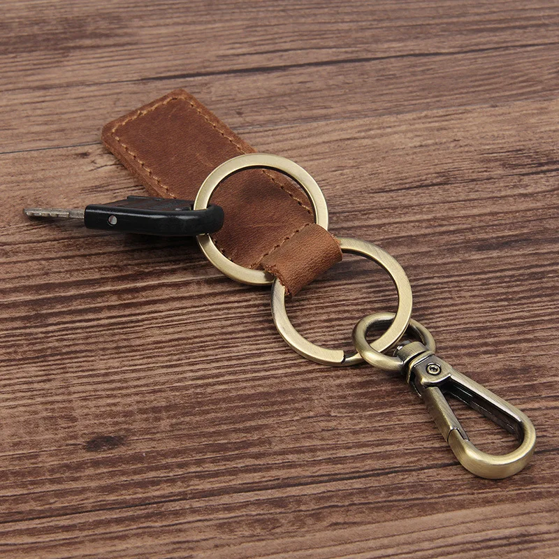 Wholesale Fashion Metallic Key Wallets Keychain Luxury Genuine Leather Key Organizer Holder Mini Men Car Key Holder Dropshipping