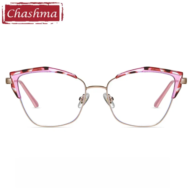 

Chashma Prescription Glasses Cat Eye Retro Women Fashion Optical Eyeglasses Frames Eyewear Recipe TR90 Alloy Myopia Spectacles