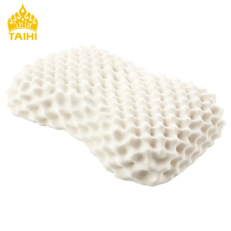 TAIHI Female Latex Pillow Thailand Beauty Massage Cervical Orthopedic Neck Pain Pillows Effectively Prevent Mites For Sleeping