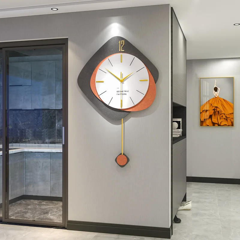 Clock wall clock living room simple modern home decoration creative Internet celebrity wall watch European light luxury clock Do